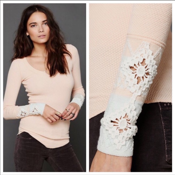 Free People Tops - ❤️SOLD Free People Kombucha cuff thermal crochet